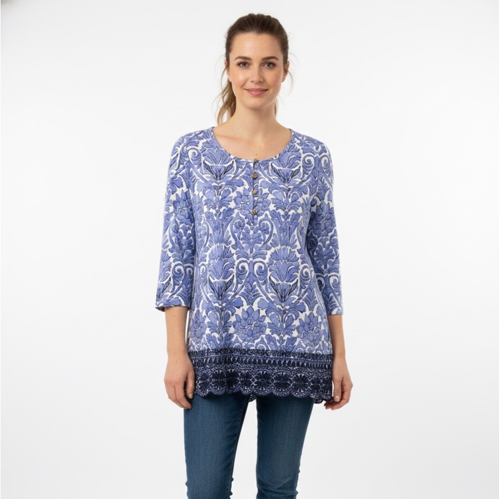 Isaac Mizrahi Live! Floral Blouse Large